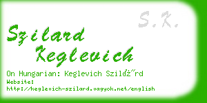 szilard keglevich business card